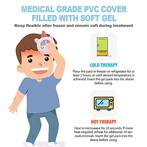 Hilph® Ice Pack for Kids Boo Boos, 3 Pack Kids Hot Cold Ice Pack Baby Ice Pac...