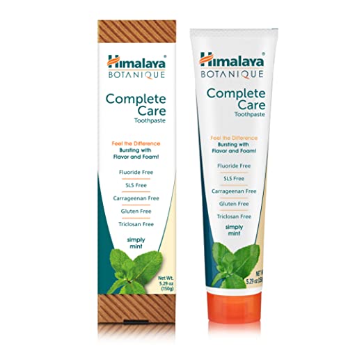 Himalaya Botanique Complete Care Toothpaste, Simply Mint, Plaque Reducer for ...