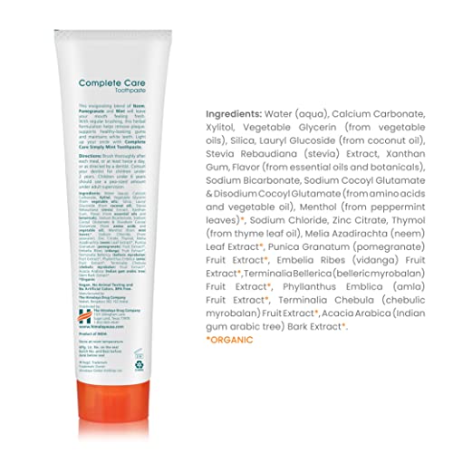Himalaya Botanique Complete Care Toothpaste, Simply Mint, Plaque Reducer for ...