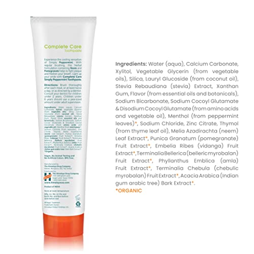 Himalaya Botanique Complete Care Toothpaste, Simply Peppermint, Plaque Reduce...