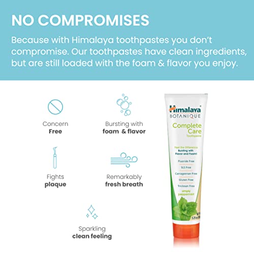 Himalaya Botanique Complete Care Toothpaste, Simply Peppermint, Plaque Reduce...