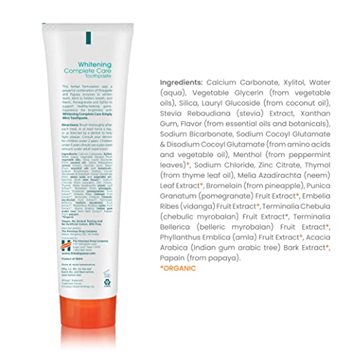 Himalaya Botanique Complete Care Whitening Toothpaste, Simply Mint, for a Cle...
