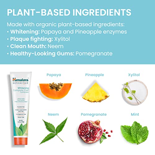 Himalaya Botanique Complete Care Whitening Toothpaste, Simply Mint, for a Cle...