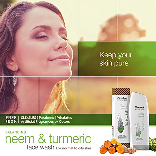 Himalaya Botanique Face Wash Enriched with neem and turmeric purifies the ski...