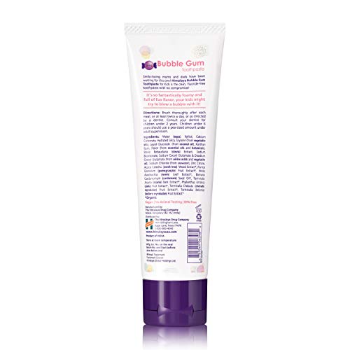 Himalaya Botanique Kids Toothpaste, Bubble Gum Flavor to Reduce Plaque and Ke...