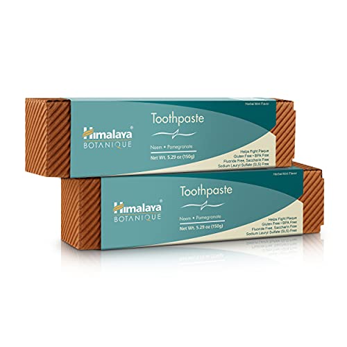 Himalaya Botanique Neem & Pomegranate Toothpaste, Original Formula for Bright...