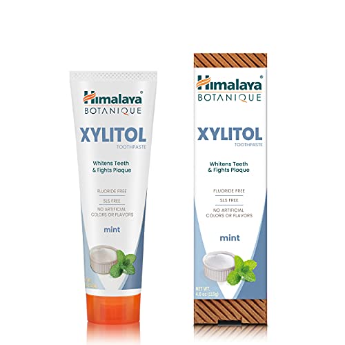 Himalaya Botanique Whitening Antiplaque Toothpaste with Xylitol for Plaque Re...