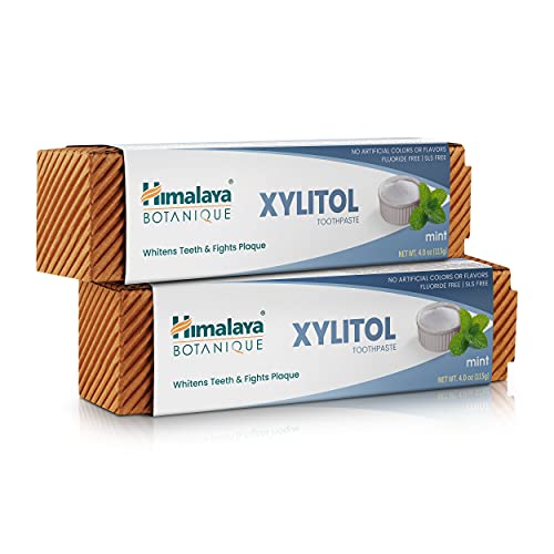 Himalaya Botanique Whitening Antiplaque Toothpaste with Xylitol for Plaque Re...