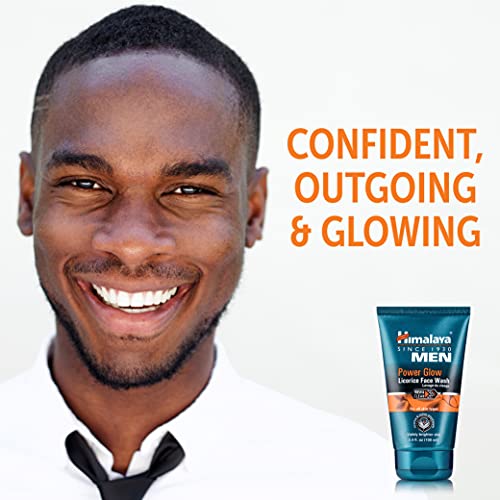 Himalaya Men's Power Glow Licorice Face Wash, Daily Facial Cleanser for Healt...
