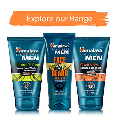 Himalaya Men's Power Glow Licorice Face Wash, Daily Facial Cleanser for Healt...