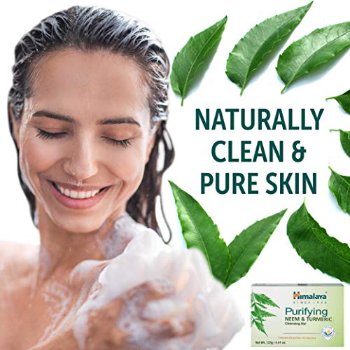 Himalaya Purifying Neem & Turmeric Cleansing Bar, Face and Body Soap for Soft...