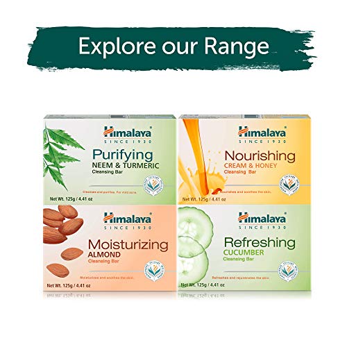 Himalaya Purifying Neem & Turmeric Cleansing Bar, Face and Body Soap for Soft...
