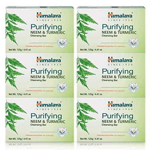 Himalaya Purifying Neem & Turmeric Cleansing Bar, Face and Body Soap for Soft...