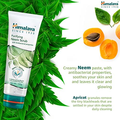 Himalaya Purifying Neem Scrub for a Deep Clean to Reduce Acne & Remove Dead S...