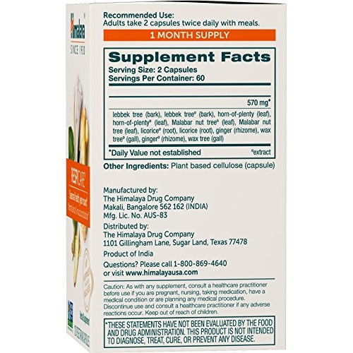 Himalaya RespiCare for Healthy Breathing and Sinus Support, 570mg, 120 Capsul...