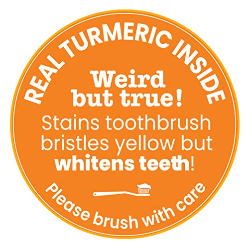 Himalaya Whitening Antiplaque Toothpaste with Turmeric + Coconut Oil for Brig...