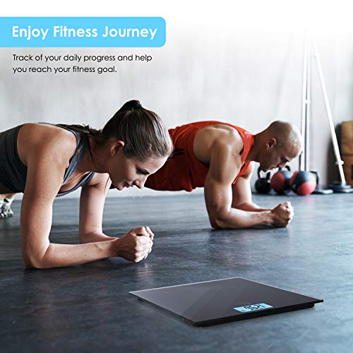 himaly Digital Body Weight Scale, USB Rechargeable Bathroom Scale with Step-O...