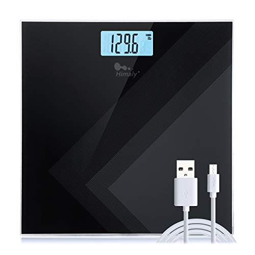 himaly Digital Body Weight Scale, USB Rechargeable Bathroom Scale with Step-O...