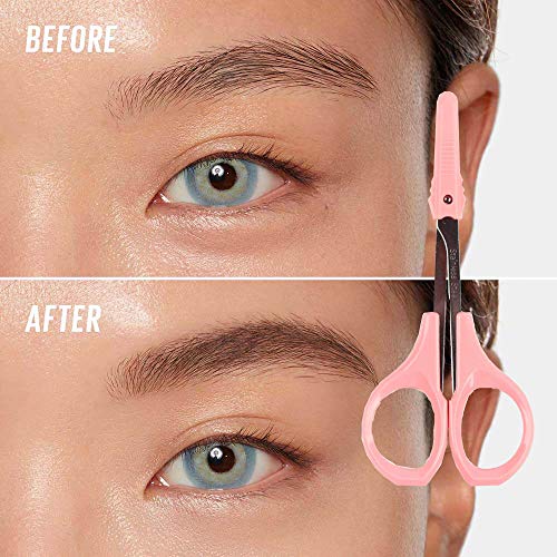 4" Curved Craft Scissors Stainless Steel Unisex Eyebrow Kit Eyebrow Scissors,...
