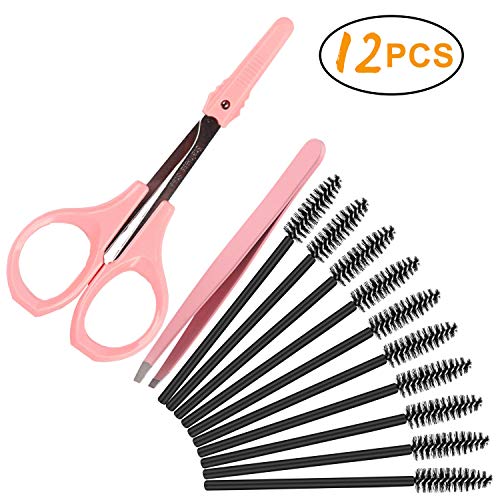 4" Curved Craft Scissors Stainless Steel Unisex Eyebrow Kit Eyebrow Scissors,...