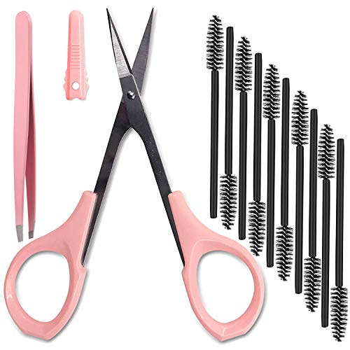 4" Curved Craft Scissors Stainless Steel Unisex Eyebrow Kit Eyebrow Scissors,...