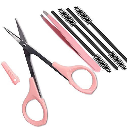 4" Curved Craft Scissors Stainless Steel Unisex Eyebrow Kit Eyebrow Scissors,...