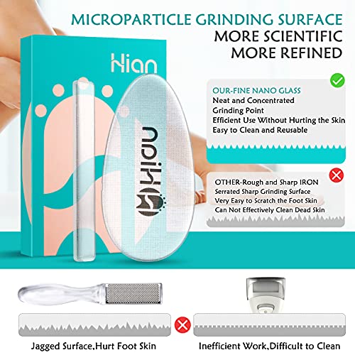 Hion Nano Foot Scrubber Callus Remover Glass Foot File Pedicure Tools Supplie...
