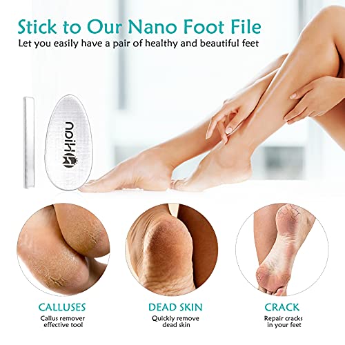 Hion Nano Foot Scrubber Callus Remover Glass Foot File Pedicure Tools Supplie...