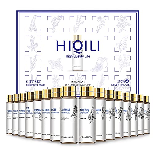 Essential Oils 16pc Set, Pure Essential Oil for Diffuser Humidifiers, Skin Ca...