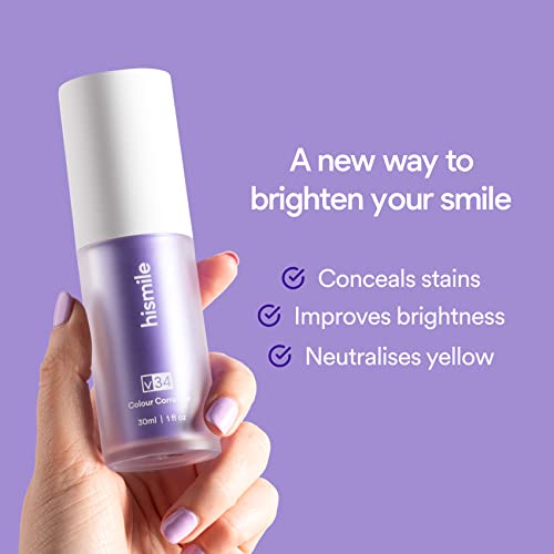 Hismile v34 Colour Corrector, Purple Teeth Whitening, Tooth Stain Removal, Te...