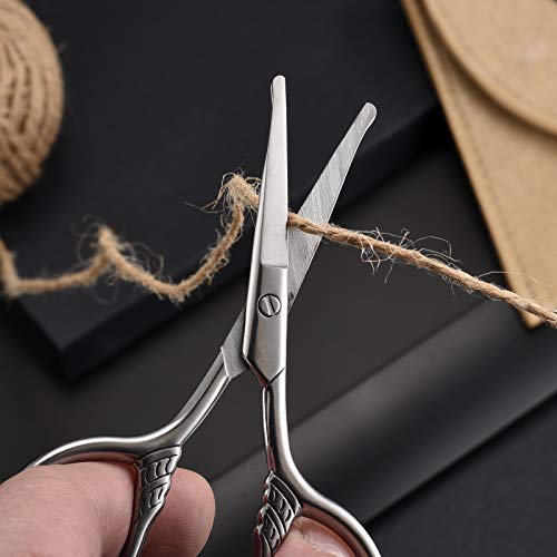 HITOPTY Facial Hair Scissors, 3.5inch Rounded Tip Small Shears Safety Nose, E...