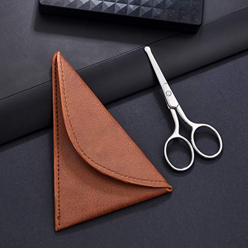 HITOPTY Nose Hair Scissors, 3.6inch Stainless Steel Rounded Tip Small Shears ...