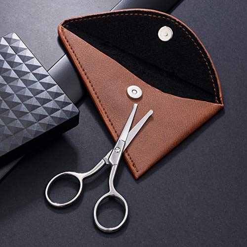 HITOPTY Nose Hair Scissors, 3.6inch Stainless Steel Rounded Tip Small Shears ...
