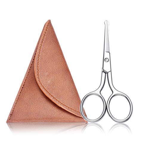 HITOPTY Nose Hair Scissors, 3.6inch Stainless Steel Rounded Tip Small Shears ...