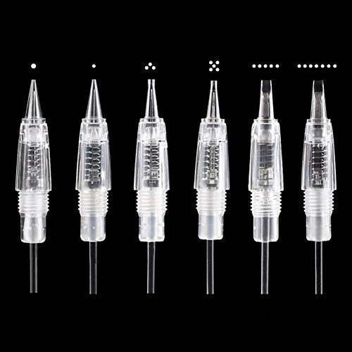 10PCS Permanent Makeup Clear Needle Cartridges for Eyebrow Eyeliner Tattoo Ma...