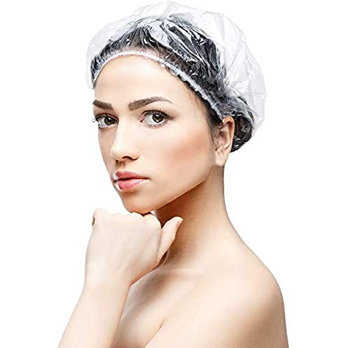 Disposable Shower Caps, 200PCS Disposable Clear Plastic Waterproof Hair Showe...