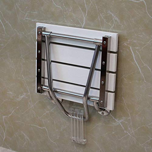HLWJXS Shower Chair,Modern Shower Seat Bench Folding Wall-Mounted Safety Stoo...