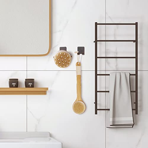 HMPLL Body Brush Dry Brush, Bath Body Scrub Brush Set with Long Handle, Natur...