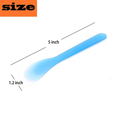120 Pcs Cosmetic Spatula Makeup Face Plastic Spoon for Facial Skin Care Spoon...