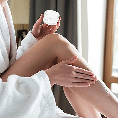 4 Ounce Plastic Jars with Aluminum Lid Leak Proof Clear Containers Jars for S...