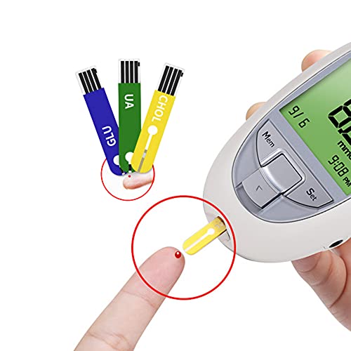 Multi-Monitoring Meter kit, 3 in 1 GLU CHOL UA Test System, Blood Glucose Mon...