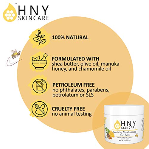 HNY Skincare Soothing Moisturizing Body Balm, 100% Natural, All-Purpose Cream...