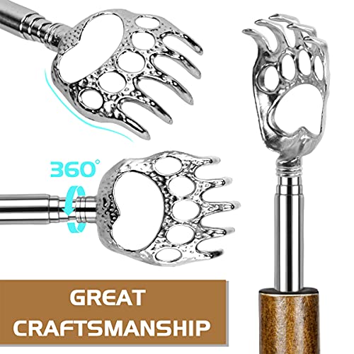 HOFASON 2 Pack Back Scratcher for Men Women, Metal Bear Claw Telescopic Backs...