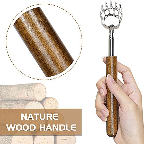 HOFASON 2 Pack Back Scratcher for Men Women, Metal Bear Claw Telescopic Backs...