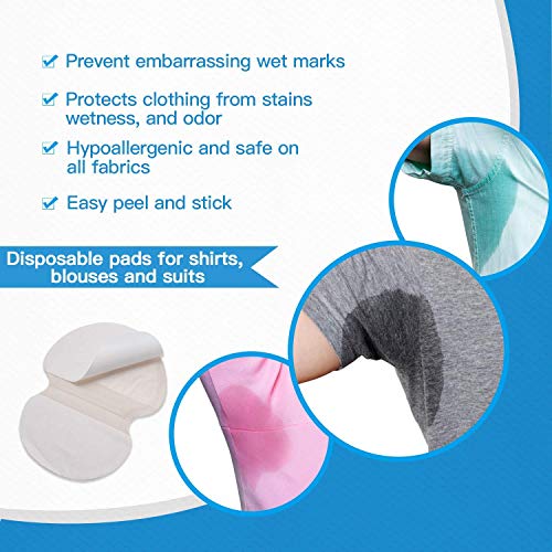 Underarm Sweat Pads, 100 Pack Premium Quality Fight Hyperhidrosis for Men and...
