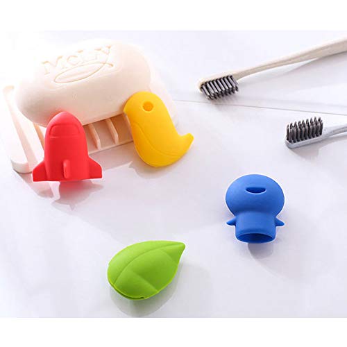 Hokic 4 Pack Silicone Toothbrush Holder Covers for Travel Home Camping School...