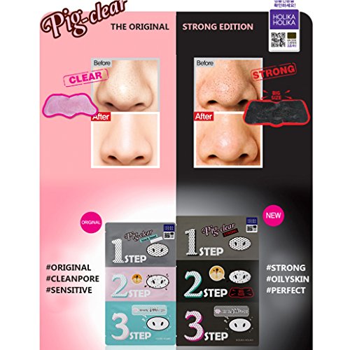 Holika Holika Pig Nose Clear Blackhead 3-Step Kit Strong Pack of 5