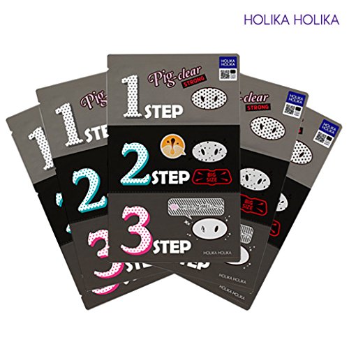 Holika Holika Pig Nose Clear Blackhead 3-Step Kit Strong Pack of 5