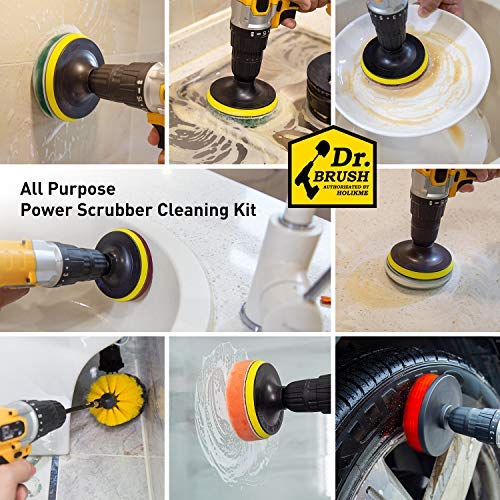 Holikme 20Piece Drill Brush Attachments Set, Blue Scrub Pads & Sponge , Power...