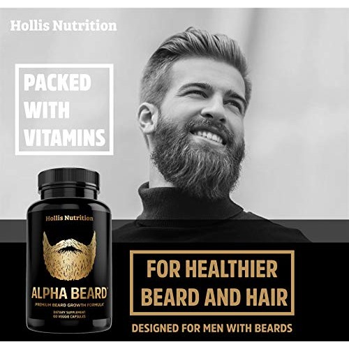 ALPHA BEARD Growth Vitamins | Biotin 10,000mcg, Patented OptiMSM®, goMCT®, Co...